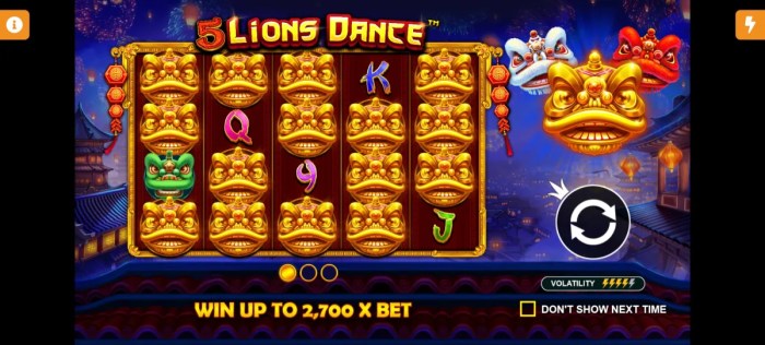 Cara Raih Kemenangan 5 Lions Dance Slot